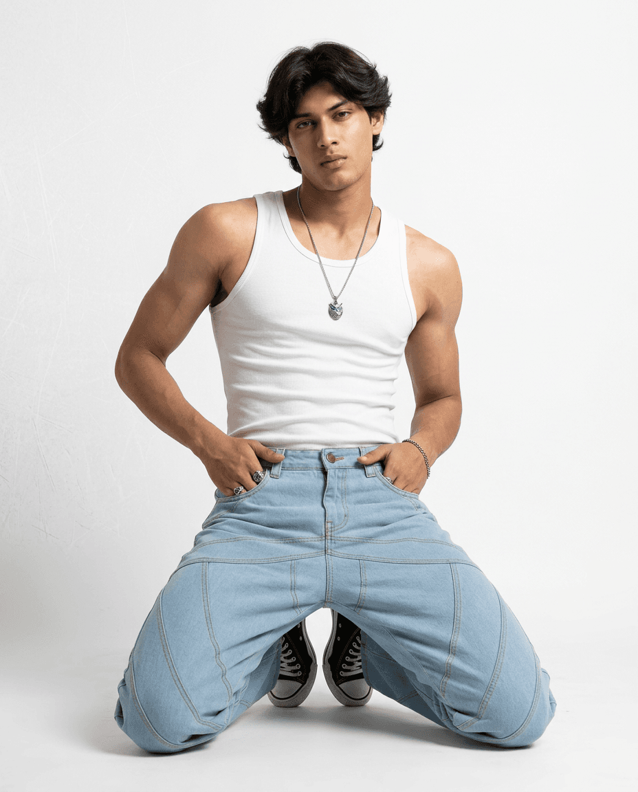 Flare Denims-- Blue — view 3